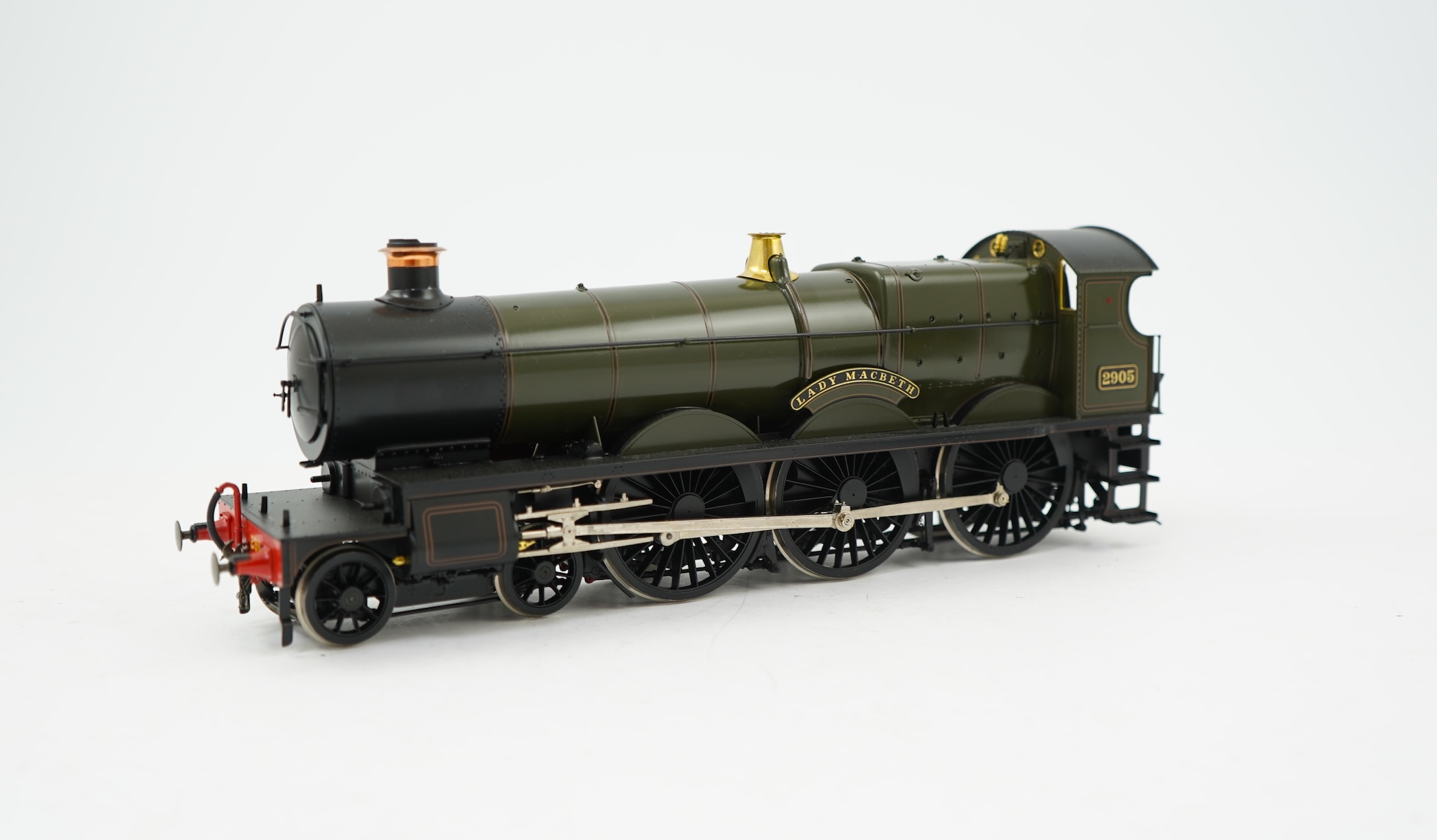 An 0 gauge Masterpiece Models model of GWR Saint Class, 2905, 4-6-0 tender locomotive, powered for two rail operation, with original box, accessories, instruction booklet and other paperwork.